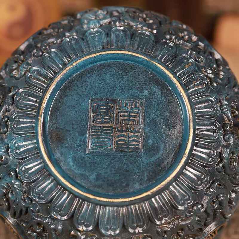 Antique Bronze Prosperity Cauldron – Symbol of Wealth & Abundance
