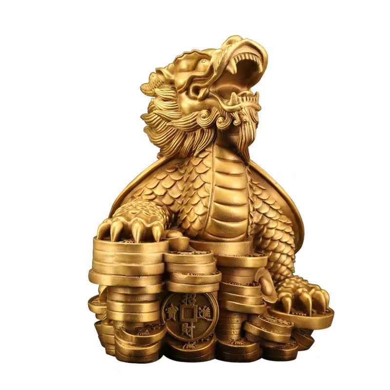 Auspicious Dragon-Tortoise Energy Amplifier (Loong-Gui Feng Shui Wealth & Longevity Sculpture)