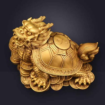 Auspicious Dragon-Tortoise Energy Amplifier (Loong-Gui Feng Shui Wealth & Longevity Sculpture)