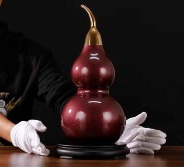 Bagua Golden Brass Gourd Sculpture