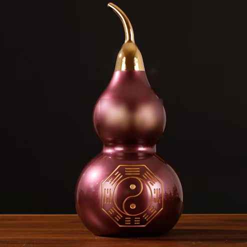 Bagua Golden Brass Gourd Sculpture