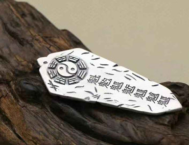 Big Dipper Taiji Pendant – 999 Pure Silver Cosmic Balance Necklace (58.5×24mm)