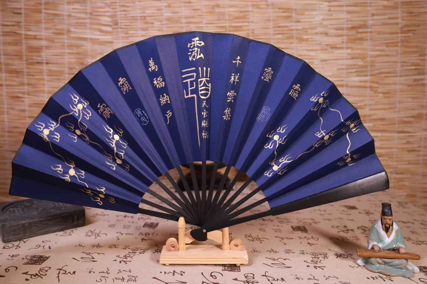 Hand-Painted Ritual Fan (法扇) - "Celestial Harmony" Collection