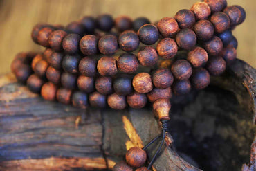 Coconut-Scented Sacred Mala – 108 Prayer Beads with Natural Hemp Blend (8mm)