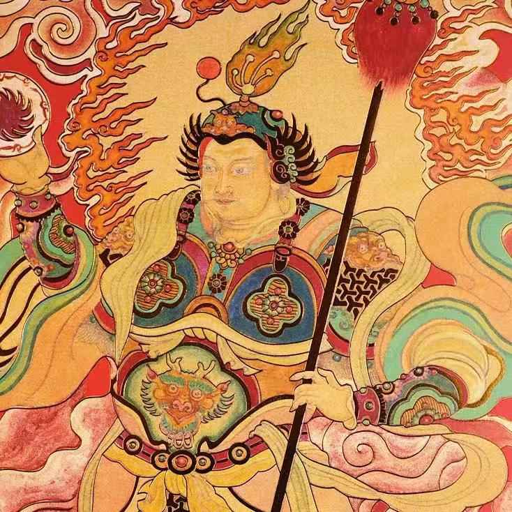 Divine Might Guardian Door Gods | Intangible Cultural Heritage Gold Foil New Year Prints | Dual-Process 3D Door God Set (30×38cm ×2 Sheets)