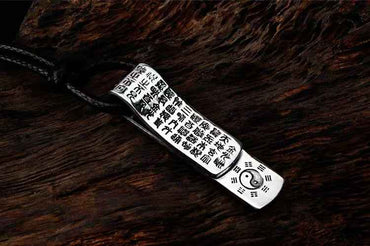 Golden Light Mantra Pendant - S925 Sterling Silver