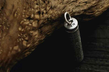 Golden Light Mantra Pure Silver Pendant – Sacred Protection & Antique Elegance