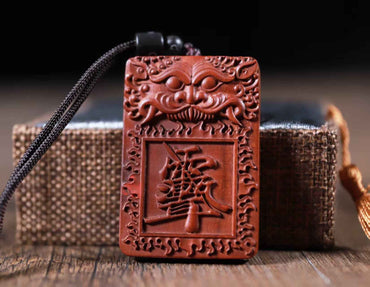 Lightning-Forged Ziwei Talisman Pendant Sacred Jujube Wood | Daoist Mystical Craftsmanship