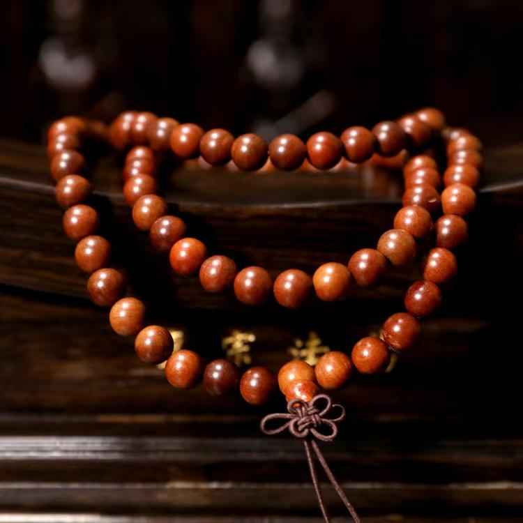 Lightning-Struck Jujube Wood 108 Mala Beads – Sacred Buddhist & Taoist Prayer Rosary