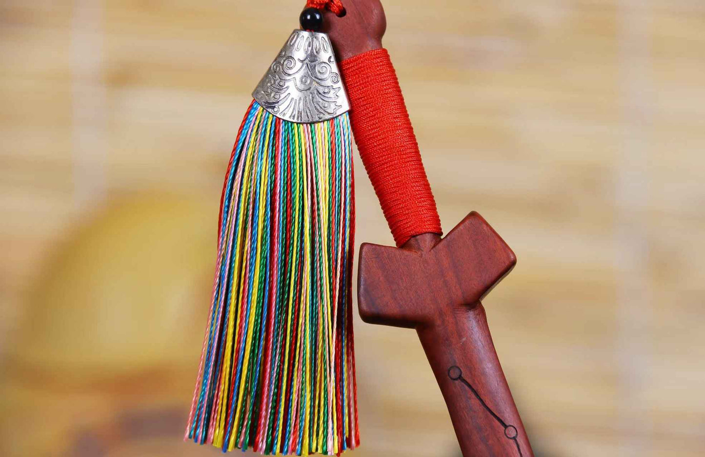 Lightning-Struck Jujube Wood Sword Bookmark – Celestial Guidance & Literary Protection