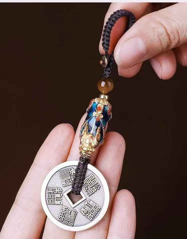 Lucky Wealth Coin Pendant - Pure Copper Ornament