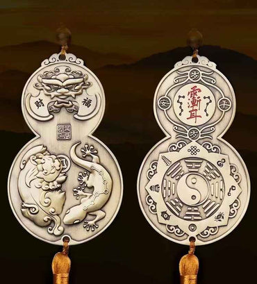 Pi Xiu, Gecko & Hulu Talisman Pendant – Cosmic Guardianship & Triple Blessings
