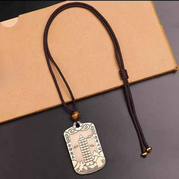 Pure Copper Nine-Tiered Wenchang Pagoda Pendant – Scholar’s Wisdom & Cosmic Ascension