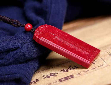 Purple-Gold Cinnabar Kuixing Talisman Pendant – Scholar’s Triumph & Cosmic Authority