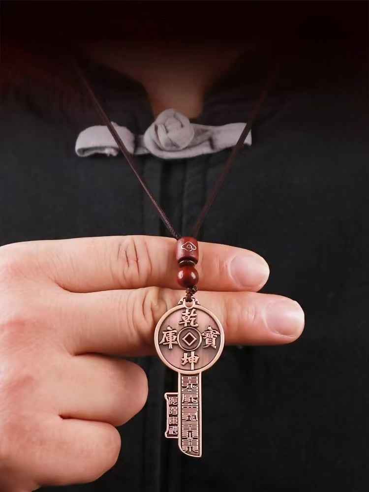 Qiankun Treasure Vault Key Pendant – Unlock Cosmic Prosperity & Mystical Charm