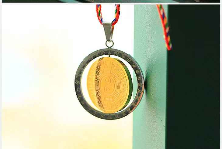 Tai Chi 28 Lunar Mansions Pendant – 316L Titanium Steel Cosmic Harmony Necklace (3.2cm)