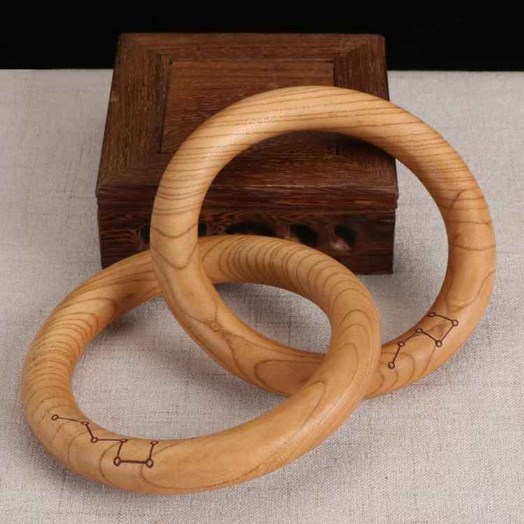 Peach Wood Qiankun Ring (Yin-Yang Ring)