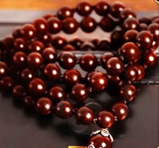 Xiaoye Zitan Prayer Beads & Dharma Plate Set – Spiritual Serenity & Artisanal Mastery