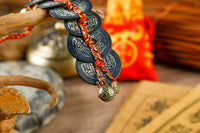 Antique-style Five &amp; Six Emperor Coins Amulet – Feng Shui Wealth Charm Hanging Decor