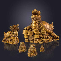 Auspicious Dragon-Tortoise Energy Amplifier (Loong-Gui Feng Shui Wealth & Longevity Sculpture)