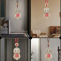 Beast Guardian Talisman with Five Emperor Coins - Solid Brass Feng Shui Amulet (90×50×5mm｜66g)