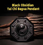 Black Obsidian Tai Chi Bagua Pendant – Yin-Yang Balance Talisman (4.7×4.8mm)