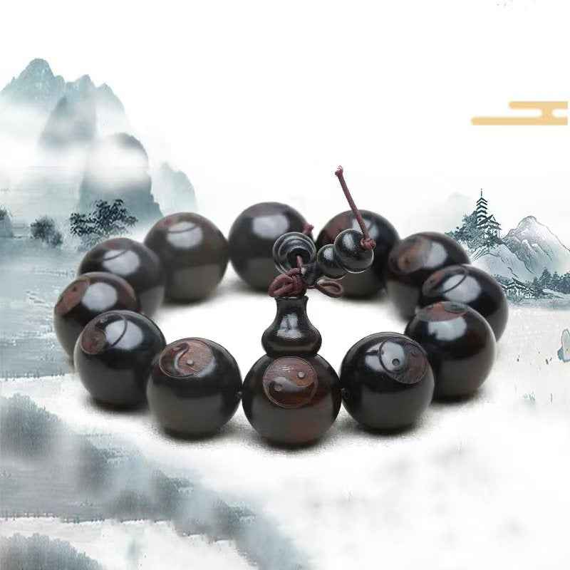 Black Sandalwood Taiji Bracelet – Harmony of Nature &amp; Cosmic Balance