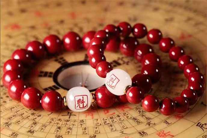 Chinese Zodiac Birthsign Bracelet – Mutton Fat Jade & Purple Cinnabar Energy Jewelry
