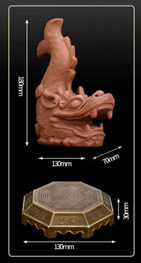 Chiwen Ceramic Feng Shui Statue – Fire-Dispelling Guardian for "Fire over Heaven Gate" (180mm)