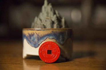 Cinnabar Five Sacred Peaks Pendant – Taoist Mountain Talisman Amulet (3.5cm)