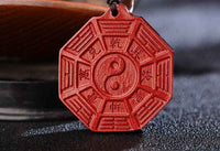 Cinnabar Taiji Bagua Pendant – Cosmic Harmony & Spiritual