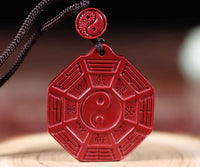 Cinnabar Taiji Bagua Pendant – Cosmic Harmony & Spiritual