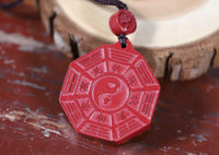 Cinnabar Taiji Bagua Pendant – Cosmic Harmony & Spiritual