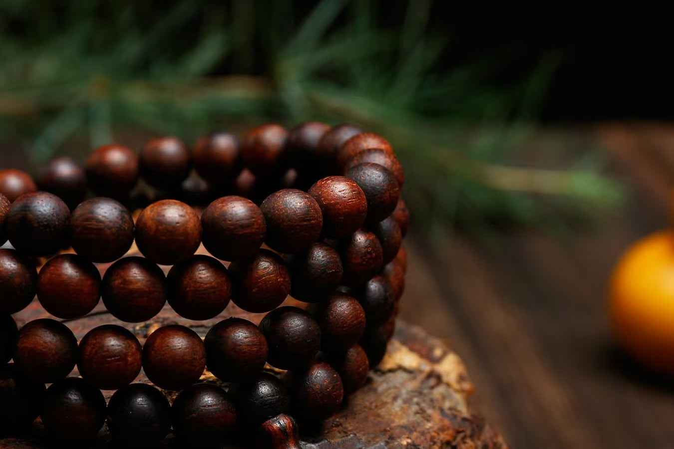 Coconut-Scented Sacred Mala – 108 Prayer Beads with Natural Hemp Blend (8mm)