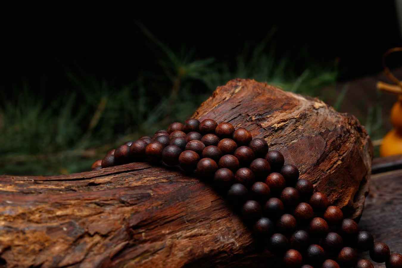 Coconut-Scented Sacred Mala – 108 Prayer Beads with Natural Hemp Blend (8mm)