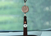Double Dragon Obsidian Car Charm