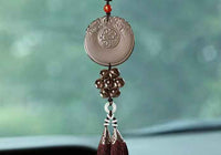Double Dragon Obsidian Car Charm