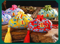 Dragon Boat Festival Herbal Sachet – Brocade Amulet with Anti-Evil Talisman (11x10cm)