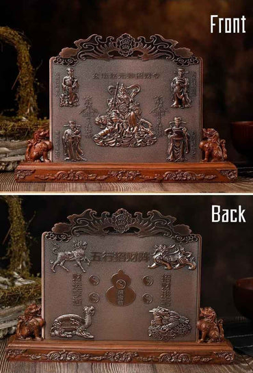 Five-Way Wealth God Command Ornament (Alloy)