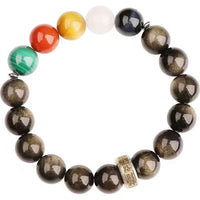 Five Paths Wealth Deities Gemstone Bracelet – Quintessential Elemental Harmony