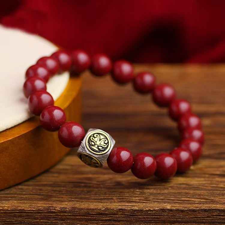Four Celestial Guardians Cinnabar Bracelet – Divine Protection &amp; Cosmic Harmony