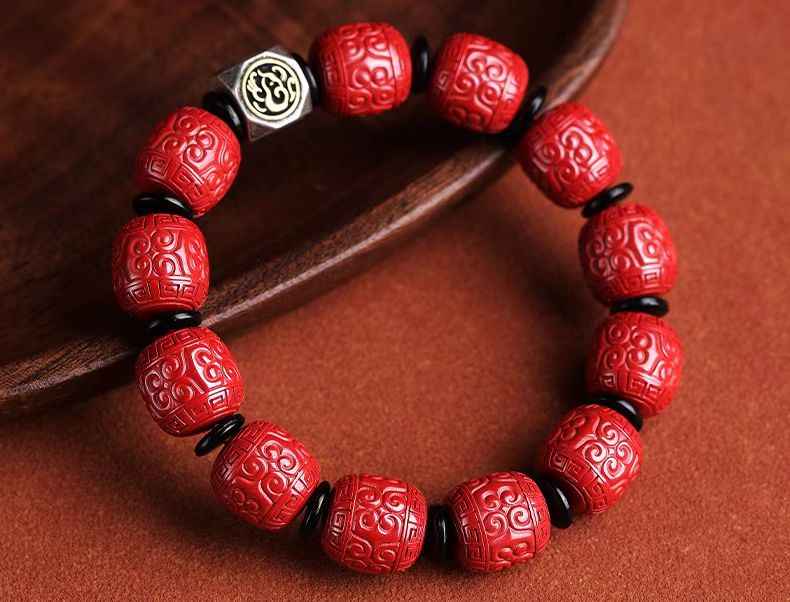 Four Celestial Guardians Cinnabar Bracelet – Divine Protection &amp; Cosmic Harmony