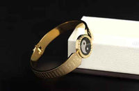Golden Light Titanium Steel Taiji Bangle – Spiritual Armor &amp; Modern Elegance