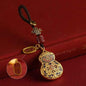 Handcrafted Solid Copper Cloisonné Gourd Pendant - Auspicious Symbols Artisan Jewelry (4cm)