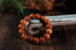 Jiang Zhen Xiang 15-Bead Prayer Bracelet – Dark Oil-Hemp Mala (15×15mm)