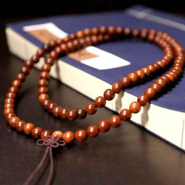 Lightning-Struck Jujube Wood 108 Mala Beads – Sacred Buddhist &amp; Taoist Prayer Rosary