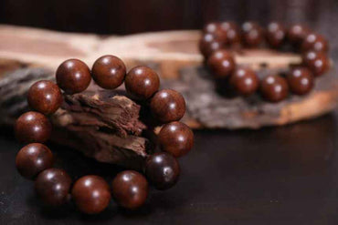Lightning-Struck Jujube Wood 12-Bead Sacred Mala – Taoist Energy Talisman (2cm Beads)