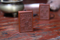 &nbsp;Lightning-Struck Jujube Wood Five Sacred Peaks Talisman – Engraved Taoist Mountain Guardian Plaque