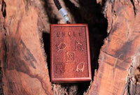 &nbsp;Lightning-Struck Jujube Wood Five Sacred Peaks Talisman – Engraved Taoist Mountain Guardian Plaque