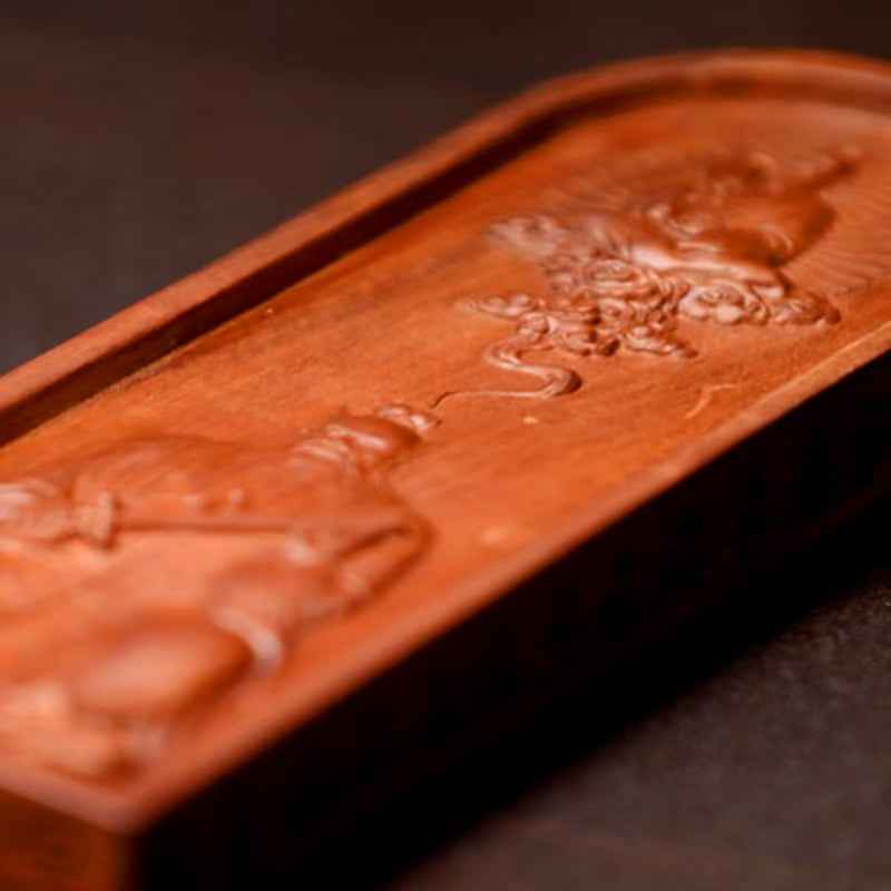 Lightning-Struck Jujube Wood&nbsp;Five Thunder Command&nbsp;Talisman – Celestial Master Zhang Daoling Ritual Plaque (18×7×2.6cm)